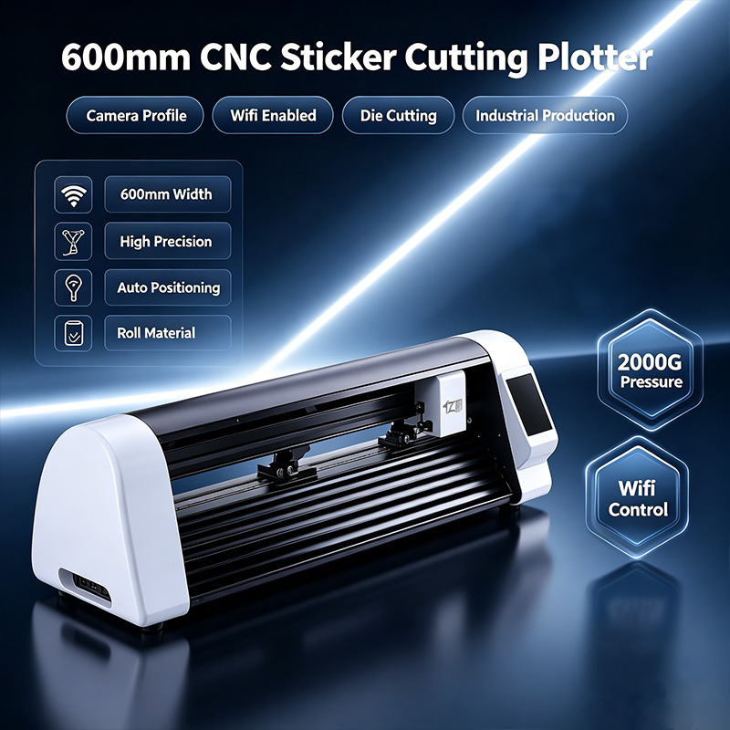 Industrial Lasers - Mesin Pemotong Stiker Laser CNC 600mm,