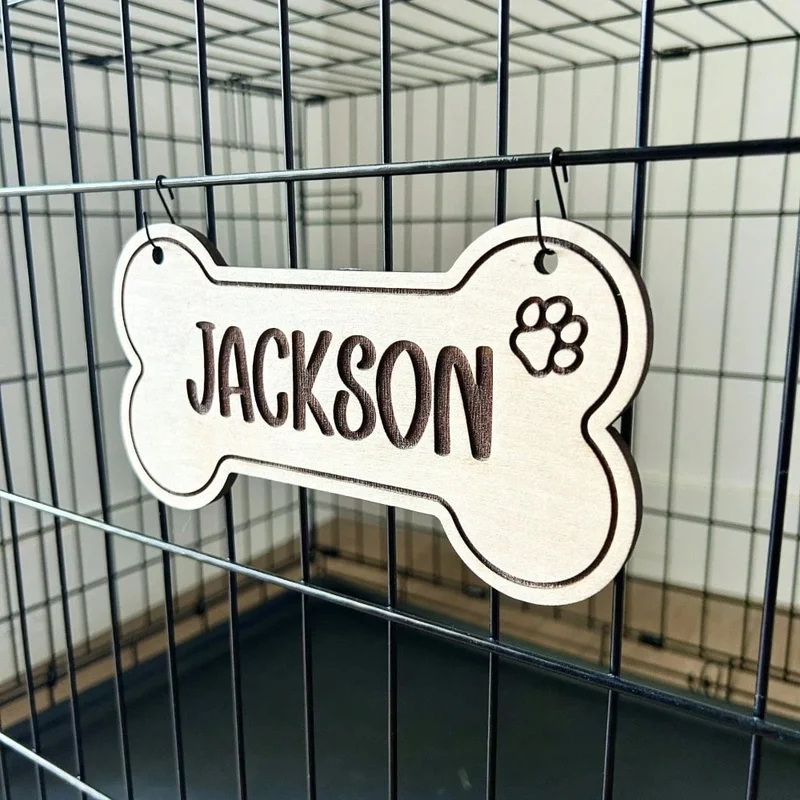 5PCS Tag Anjing Kayu Kustom -  - Industrial Laser Marker ulasan dan harga