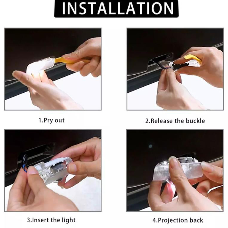 2Pcs Lampu Proyektor LED Pintu - Industrial Laser Projection ulasan dan harga